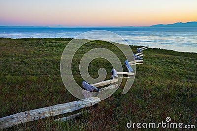 San Juan Island sunset Stock Photo