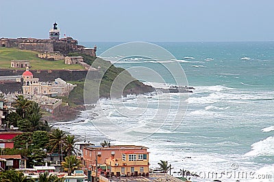 Coastline of San Juan in Puerto Rico Stock Photo