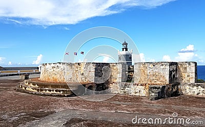 San Juan, Puerto Rico historic Fort San Felipe Del Morro. Editorial Stock Photo