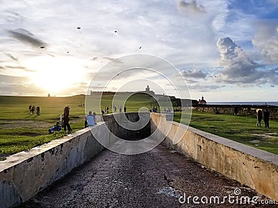 San Juan, Puerto Rico historic Fort San Felipe Del Morro. Editorial Stock Photo