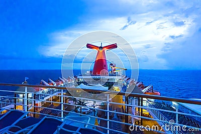 San Juan, Puerto Rico - May 09, 2016: The Carnival Cruise Ship Fascination at the Caribbean Sea Editorial Stock Photo