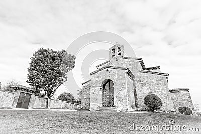 San Julian de los Prados Church Stock Photo