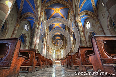 San Lorenzo cathedral interior. Editorial Stock Photo