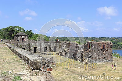 San Lorenzo fort Spanish ruins. Editorial Stock Photo