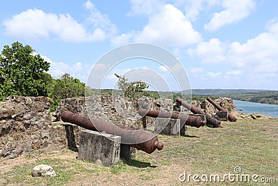 San Lorenzo fort Spanish ruins. Editorial Stock Photo