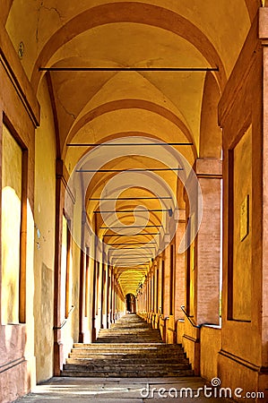 San Luca arcade in Bologna, Italy Stock Photo