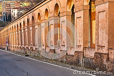 San Luca arcade in Bologna, Italy Stock Photo