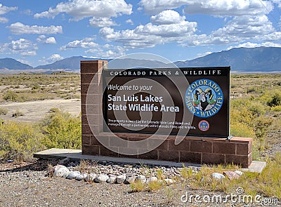 San Luis Lakes State Wildlife Area Editorial Stock Photo