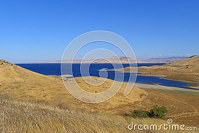 The San Luis Reservoir Stock Photo
