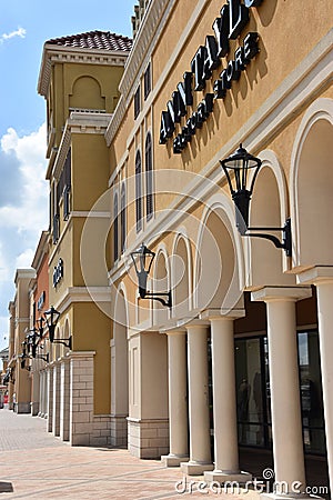 San Marcos Premium Outlets in Texas Editorial Stock Photo