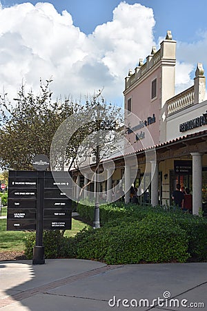 San Marcos Premium Outlets in Texas Editorial Stock Photo