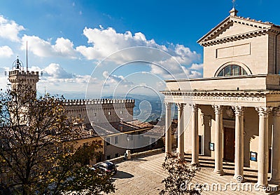 San Marino basilica Stock Photo