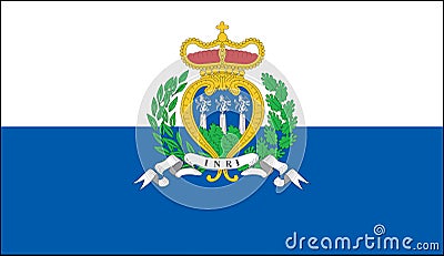 San Marino flag Stock Photo