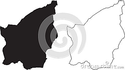 San Marino Map. Black silhouette country map isolated on white background. Black outline on white background. Vector file Vector Illustration