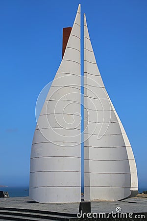 San Martin Obelisk in Paracas, Peru Editorial Stock Photo