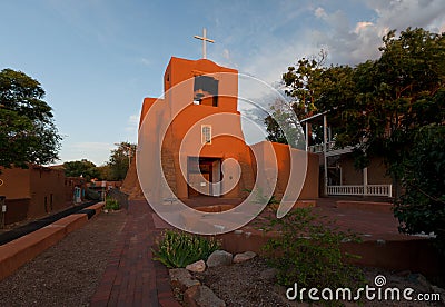 San Miguel Chapel, Santa Fe, New Mexico Stock Photo