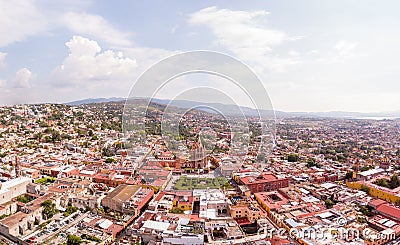 San Miguel de Allende Aerial shot Stock Photo