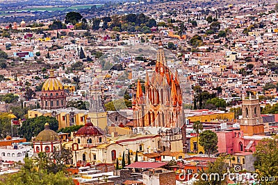 San Miguel de Allende Mexico Miramar Overlook Parroquia Stock Photo