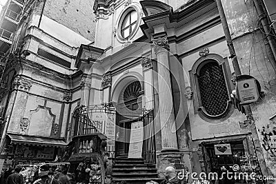 San Nicola a Nilo is a Baroque Roman Catholic church on Via San Biagio dei Librai, Naples, Italy Editorial Stock Photo