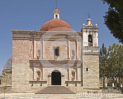 San Pablo church in Mitla, Oaxaca, Mexico Stock Photo