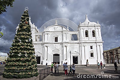 San Pedro cathedral, Leon, Nicaragua Editorial Stock Photo