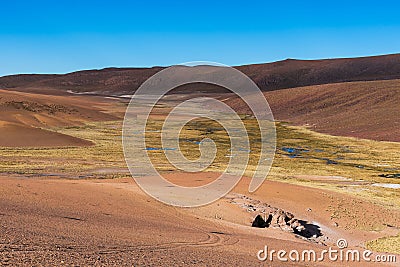 Arid valley at Atacama desert Stock Photo