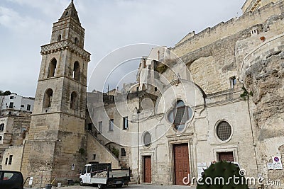 San Pietro Barisano church in Matera Stock Photo