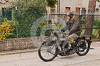 Classic motorcycle Norton 16H 500 cc 1922 Editorial Stock Photo