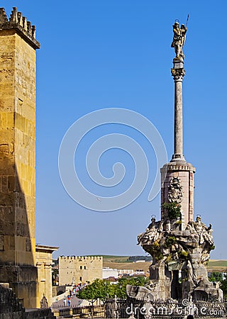 San Rafael Monument in Cordoba, Spain Stock Photo