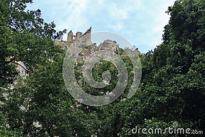 San Severino - Scorcio del castello medioevale abbandonato Stock Photo