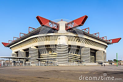 San Siro football stadium in Milan, Italy Editorial Stock Photo