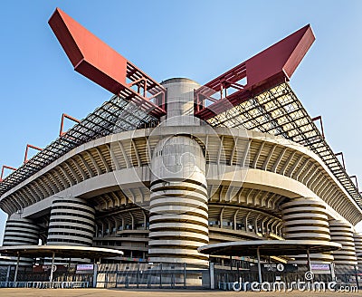 San Siro football stadium in Milan, Italy Editorial Stock Photo