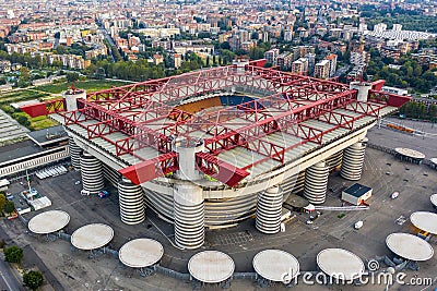 San Siro Stadium in Milan Editorial Stock Photo