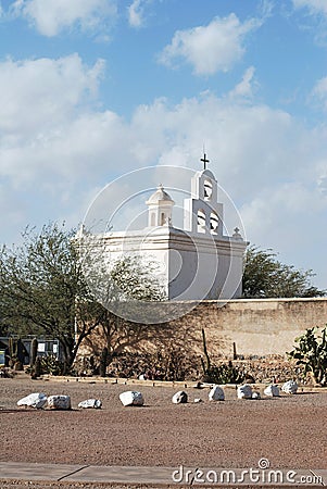 San Xavier Mission Stock Photo