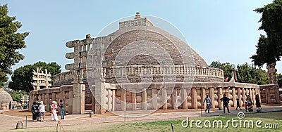 Sanchi Stupa Built in 13th Century BC by Moryas Budhist Editorial Stock Photo