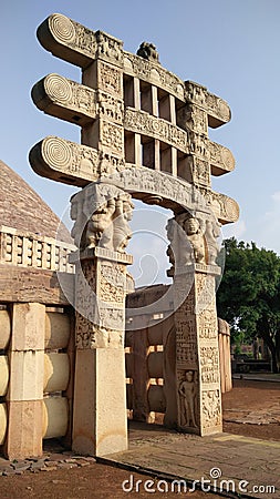 Sanchi stupa Stock Photo
