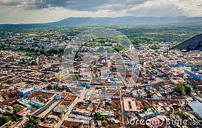 Aerial view of Sancti Spiritus city, Cuba Editorial Stock Photo