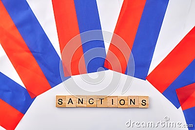 Sanctions against russia concept. Stock Photo