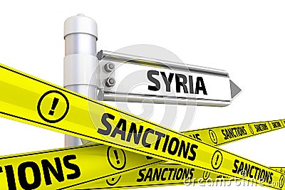 Sanctions against Syria. Concept Stock Photo