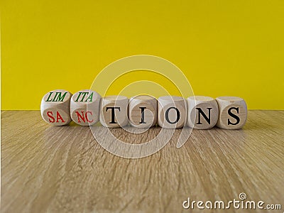 Sanctions or limitations symbol. Stock Photo