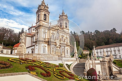 Sanctuary of Bom Jesus do Monte. Popular landmark and pilgrimage Stock Photo