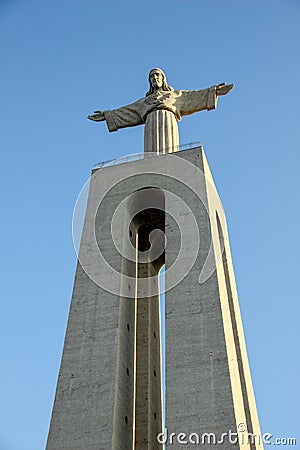 Sanctuary of Christ the King, Almada, Lisbon, Portugal Editorial Stock Photo