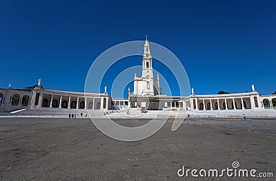 The Sanctuary of Fatima, which is also referred to as the Basilica of Lady Fatima, Portugal Editorial Stock Photo