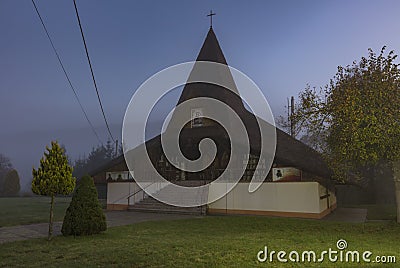 Sanctuary of Our Lady of Bieszczady in Ustrzyki Dolne Stock Photo