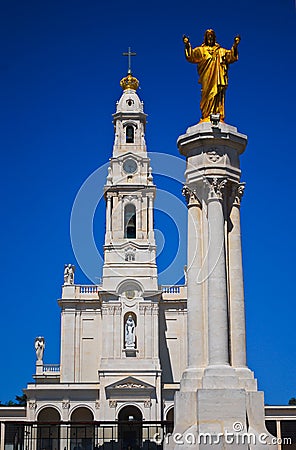 Sanctuary of Our Lady of Fatima and Jesus statue Stock Photo