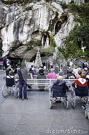 Sanctuary of Our Lady of Lourdes Editorial Stock Photo