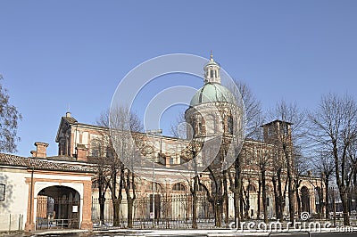 Sanctuary in winter, caravaggio Stock Photo