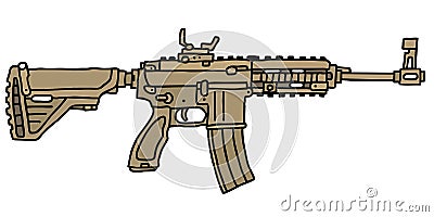 Sand automatic guns Vector Illustration