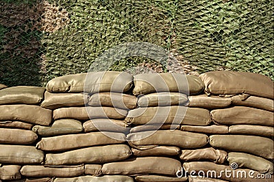 Sand Bags Wall Stock Photography - Image: 4592652