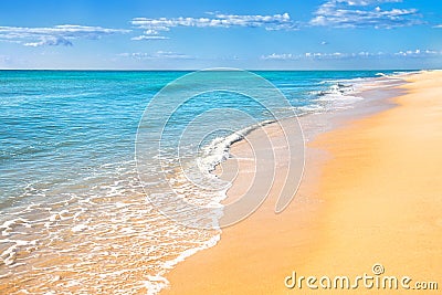 Sand beach water background Stock Photo